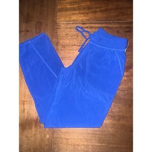 Cherokee Infinity Scrub Pants XS Petite Galaxy Blue Women's Elastic Waist